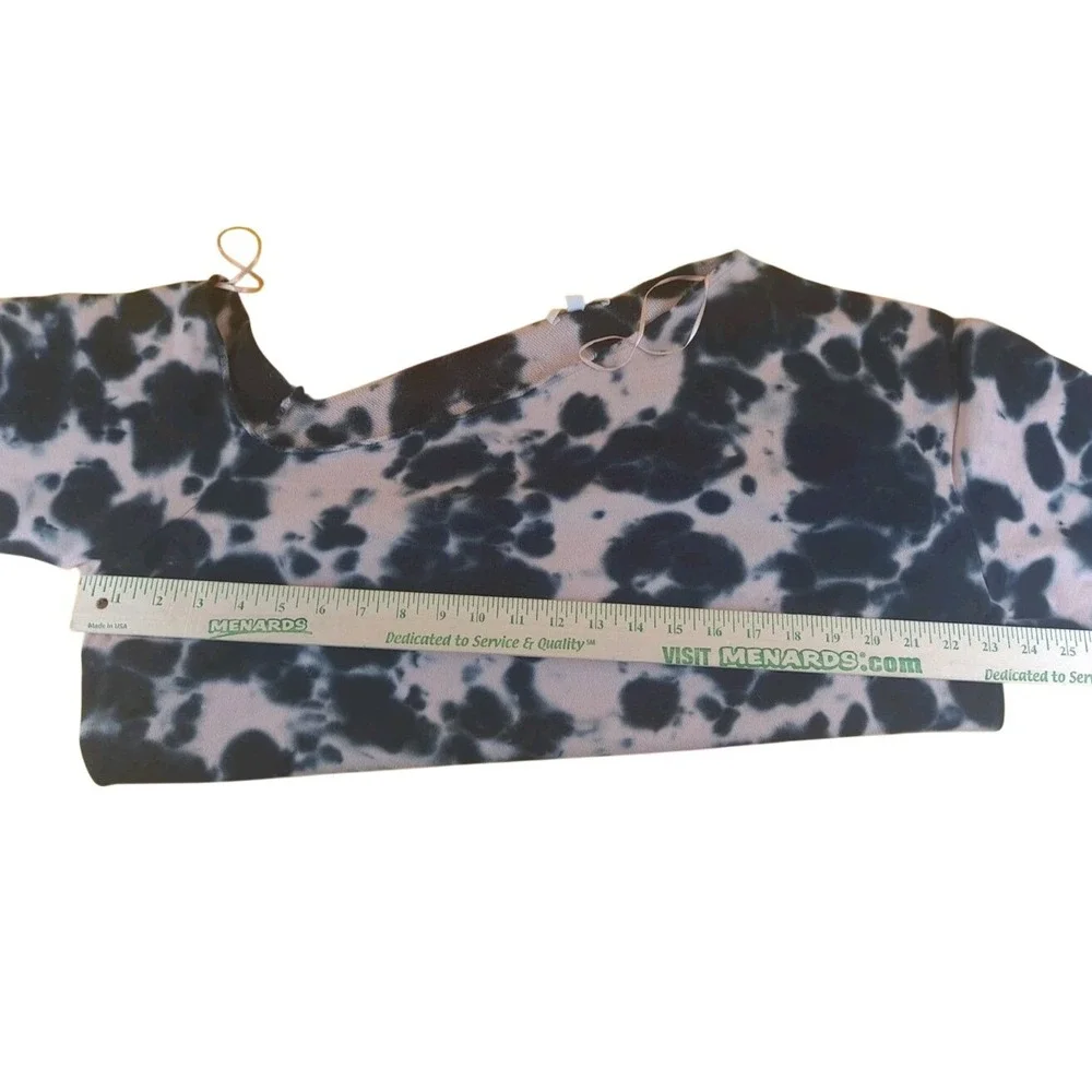 525 America Revolve Monochrome Tie-Dye Pink‎ And Black Sweatshirt Size XSmall